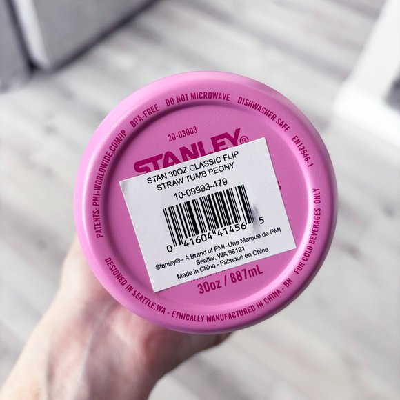 Peony Pink Flip Straw Stanley 30 Oz. IceFlow Tumbler - Picture 2 of 7